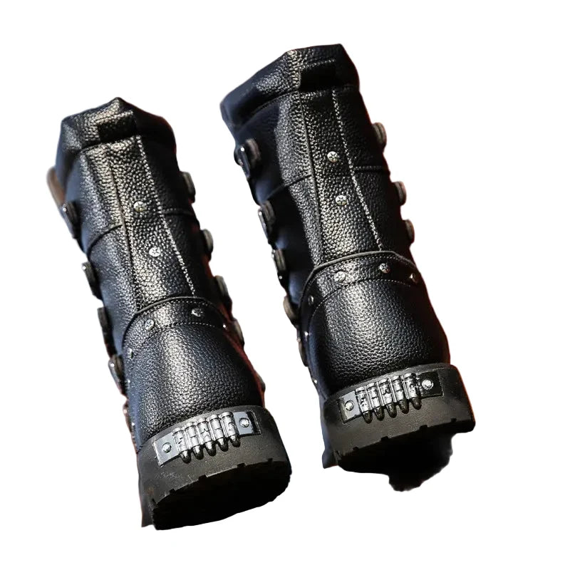 Men's Mid-Calf Motorcycle Boots