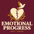 Emotional Progress Logo - Burgundy Background